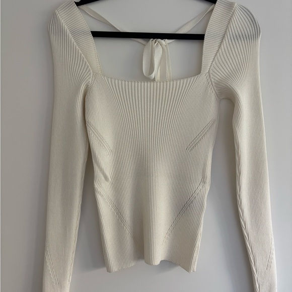 Anna October Cream Ribbed Sweater - Picture 1 of 4